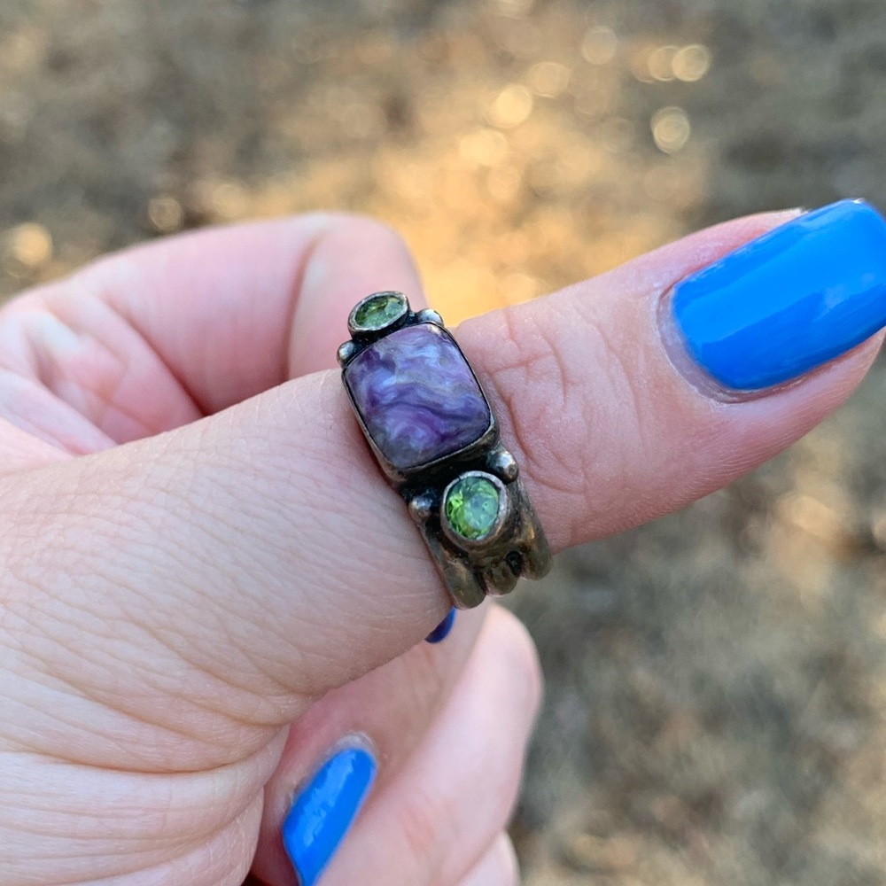 Genuine Stone & Sterling Silver Ring - Picture 10 of 16